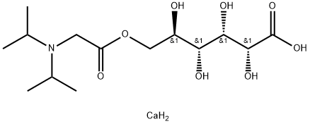 D-gluconic acid, 6-ester with N,N-diisopropylglycine, calcium salt (2:1) Structure