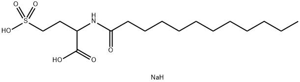 sodium hydrogen 2-[(1-oxododecyl)amino]-4-sulphonatobutyrate 结构式