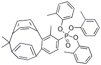 2，2-ビス｛4-［ビス（（モノ又はジ）メチルフェノキシ）ホスホリルオキシ］フェニル｝プロパン 化学構造式