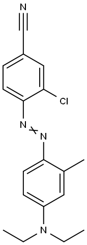 3-クロロ-4-[[4-(ジエチルアミノ)-2-メチルフェニル]アゾ]ベンゾニトリル 化学構造式