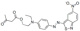 2-[ethyl[4-[(5-nitro-2,1-benzisothiazol-3-yl)azo]phenyl]amino]ethyl acetoacetate  Struktur