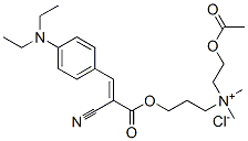 [2-(acetoxy)ethyl]-3-[[2-cyano-3-[4-(diethylamino)phenyl]-1-oxoallyl]oxy]propyldimethylammonium chloride Structure