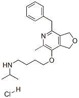 4-[[1,3-dihydro-6-methyl-4-benzylfuro[3,4-c]pyridin-7-yl]oxy]-N-isopropylbutylamine monohydrochloride Struktur