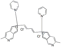 1,1'-[1,3-butadiene-1,4-diylbis[(5-methyl-2,6-benzoxazolediyl)methylene]]dipyridinium dichloride Struktur
