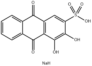 disodium hydrogen -9,10-dihydro-3,4-dioxido-9,10-dioxoanthracene-2-sulphonate Structure