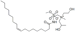 (Z)-2-hydroxypropyl(2-hydroxyethyl)methyl[2-[(1-oxo-9-octadecenyl)amino]ethyl]ammonium methyl sulphate Structure