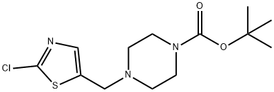 4-(2-Chloro-thiazol-5-ylMethyl)-piperazine-1-carboxylic acid tert-butyl ester, 98+% C13H20ClN3O2S, MW: 317.84 Structure