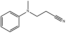 N-(2-シアノエチル)-N-メチルアニリン 化学構造式