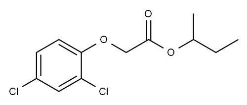 butan-2-yl 2-(2,4-dichlorophenoxy)acetate 结构式