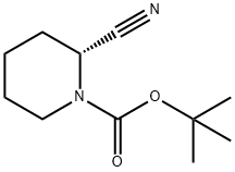 R-1-N-BOC-2-氰基哌啶 结构式