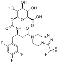 BETA-D-吡喃葡萄糖醛酸 1-[N-[(1R)-3-[5,6-二氢-3-(三氟甲基)-1,2,4-三唑并[4,3-A]吡嗪-7(8H)-基]-3-氧代-1-[(2,4,5-三氟苯基)甲基]丙基]氨基甲酸酯],940002-59-5,结构式
