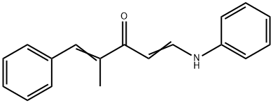 2-Methyl-1-phenyl-5-(phenyliMino)pent-1-en-3-one Struktur