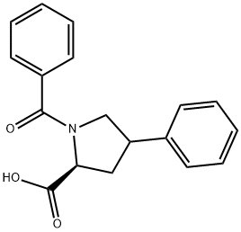 (Trans)-1-Benzoyl-4-phenyl-l-proline 结构式