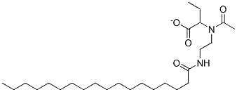 N-[2-[アセチル[2-(アセチルオキシ)エチル]アミノ]エチル]オクタデカンアミド 化学構造式