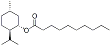 rel-デカン酸(1S*)-5α*-メチル-2β*-イソプロピルシクロヘキサン-1α*-イル 化学構造式