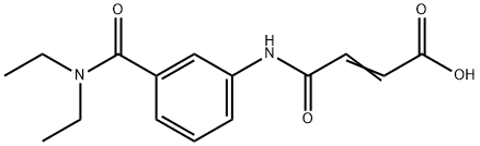 (E)-4-{3-[(ジエチルアミノ)カルボニル]アニリノ}-4-オキソ-2-ブテン酸 化学構造式