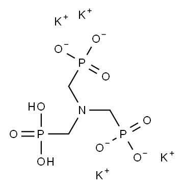 tetrapotassium dihydrogen [nitrilotris(methylene)]trisphosphonate Structure