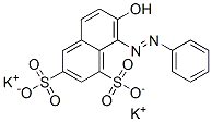dipotassium 7-hydroxy-8-(phenylazo)naphthalene-1,3-disulphonate Structure
