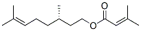 (S)-3,7-dimethyl-6-octenyl 3-methyl-2-butenoate  Struktur
