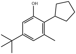 5-tert-butyl-2-cyclopentyl-m-cresol Struktur