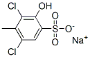 2,6-dichloro-3-hydroxytoluene-4-sulphonic acid, sodium salt Structure