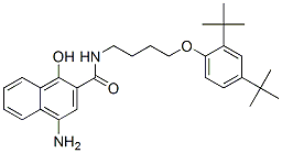 4-amino-N-[4-[2,4-bis(1,1-dimethylethyl)phenoxy]butyl]-1-hydroxynaphthalene-2-carboxamide Structure