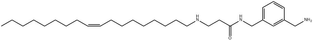 (Z)-N-[[3-(aminomethyl)phenyl]methyl]-3-(9-octadecenylamino)propionamide Structure