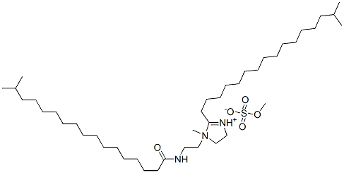 4,5-dihydro-2-isoheptadecyl-1-methyl-1-[2-[(1-oxoisooctadecyl)amino]ethyl]-1H-imidazolium methyl sulphate 结构式