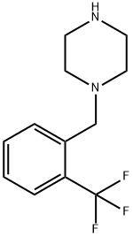 1-[[2-(トリフルオロメチル)フェニル]メチル]ピペラジン 化学構造式