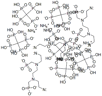 hexaammonium hexahydrogen [ethane-1,2-diylbis[[(phosphonatomethyl)imino]ethane-2,1-diylnitrilobis(methylene)]]tetrakisphosphonate Struktur