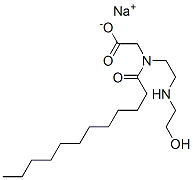 N-[2-[(2-ヒドロキシエチル)アミノ]エチル]-N-(1-オキソドデシル)グリシンナトリウム 化学構造式