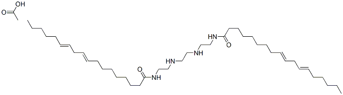 N,N'-[ethylenebis(iminoethylene)]bis(octadeca-9,12-dienamide) monoacetate 结构式