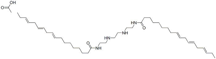 N,N'-[ethylenebis(iminoethylene)]bis(octadeca-9,12,15-trienamide) monoacetate 结构式