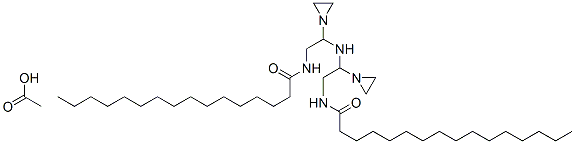 N,N'-[iminobis(ethyleneiminoethylene)]bispalmitamide monoacetate 结构式