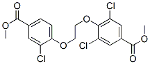 3,5-ジクロロ-4-[2-[2-クロロ-4-(メトキシカルボニル)フェノキシ]エトキシ]安息香酸メチル 化学構造式