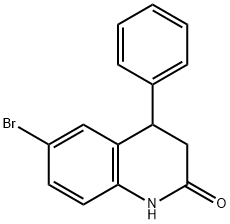 6-Bromo-3,4-dihydro-4-phenyl-carbostyril Structure