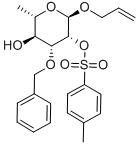 Allyl 3-O-benzyl-2-O-p-tolylsulfonyl-a-L-rhamnopyranoside 化学構造式