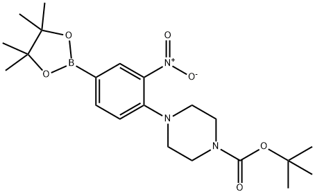 tert-Butyl 4-(2-nitro-4-(4,4,5,5-tetramethyl-1,3,2-dioxaborolan-2-yl)phenyl)piperazine-1-carboxylate95% Struktur