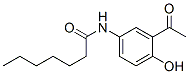 N-(3-アセチル-4-ヒドロキシフェニル)ヘプタンアミド 化学構造式