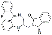 N-[[5-(2-fluorophenyl)-2,3-dihydro-1-methyl-1H-1,4-benzodiazepin-2-yl]methyl]phthalimide 结构式