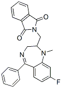 2-[(8-フルオロ-2,3-ジヒドロ-1-メチル-5-フェニル-1H-1,4-ベンゾジアゼピン)-2-イル]-1H-イソインドール-1,3(2H)-ジオン 化学構造式