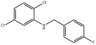 2,5-ジクロロ-N-(4-フルオロベンジル)アニリン 化学構造式