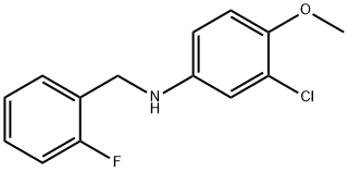 3-Chloro-N-(2-fluorobenzyl)-4-Methoxyaniline, 97% 化学構造式