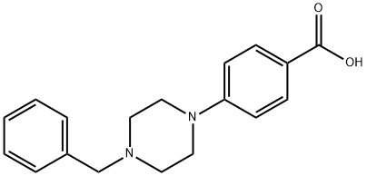4-(4-苄基哌嗪基)苯甲酸 结构式