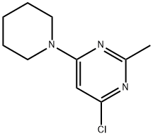 4-クロロ-2-メチル-6-ピペリジノピリミジン 化学構造式