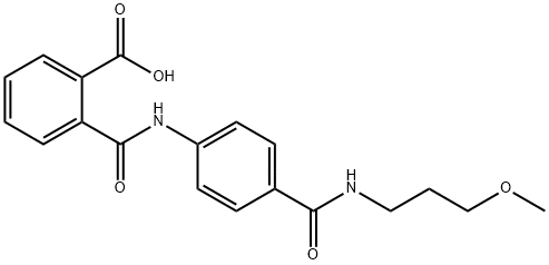 2-((4-((3-甲氧基丙基)氨基甲酰基)苯基)氨基甲酰基)苯甲酸, 940527-24-2, 结构式