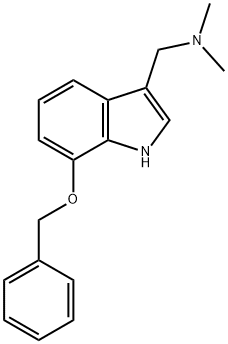 7-苄氧基-3-(二甲基氨甲基)吲哚 结构式