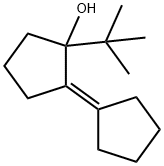 2-シクロペンチリデン-1-(1,1-ジメチルエチル)シクロペンタノール 化学構造式