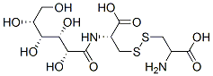N-[[(1S,6S)-6-アミノ-1,6-ジカルボキシ-3,4-ジチアヘキサン]-1-イル]-D-グルコンアミド 化学構造式