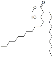 2-デシル-3-ヒドロキシテトラデカン酸メチル 化学構造式